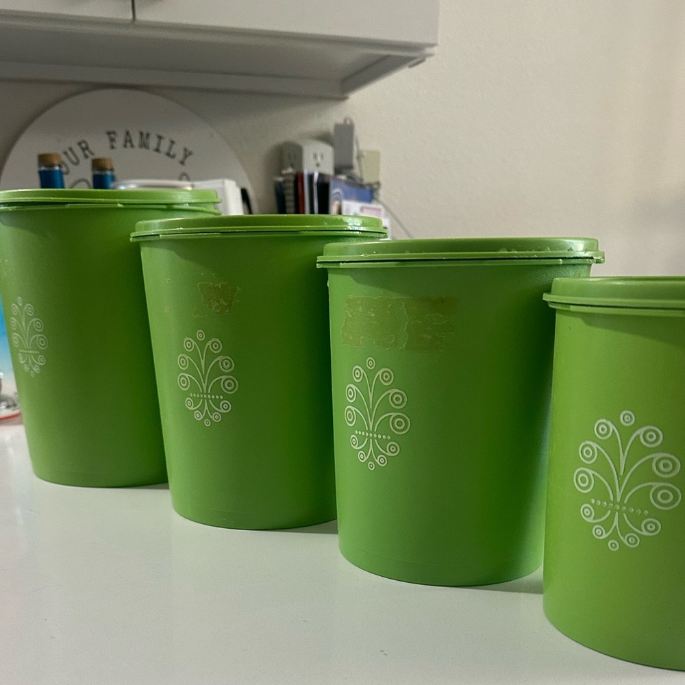 Tupperware Green Storage Containers
